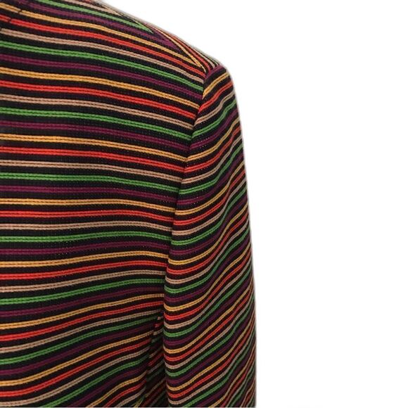 Talbots Blazer Women’s Size 14 Multi-Colored Striped Cotton Long Sleeve - Picture 8 of 12